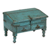 Blue desk chest old desk with drawers