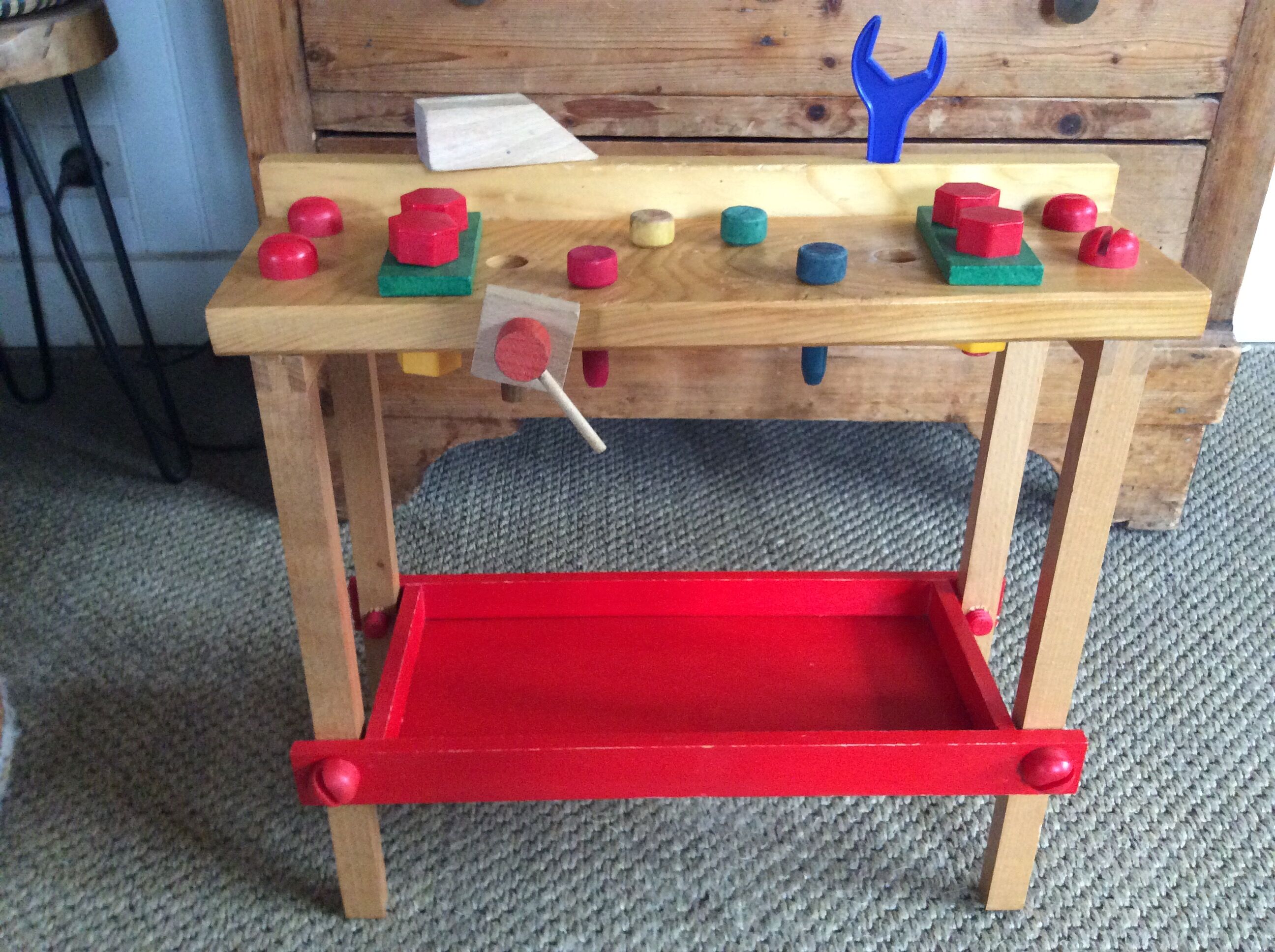 Child wooden workbench