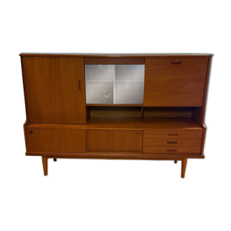 Vintage Scandinavian teak sideboard – 1960s–70s