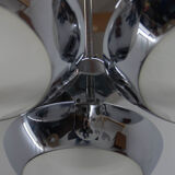 Chrome-Plated Functionalist Chandelier by Zukov, 1940s