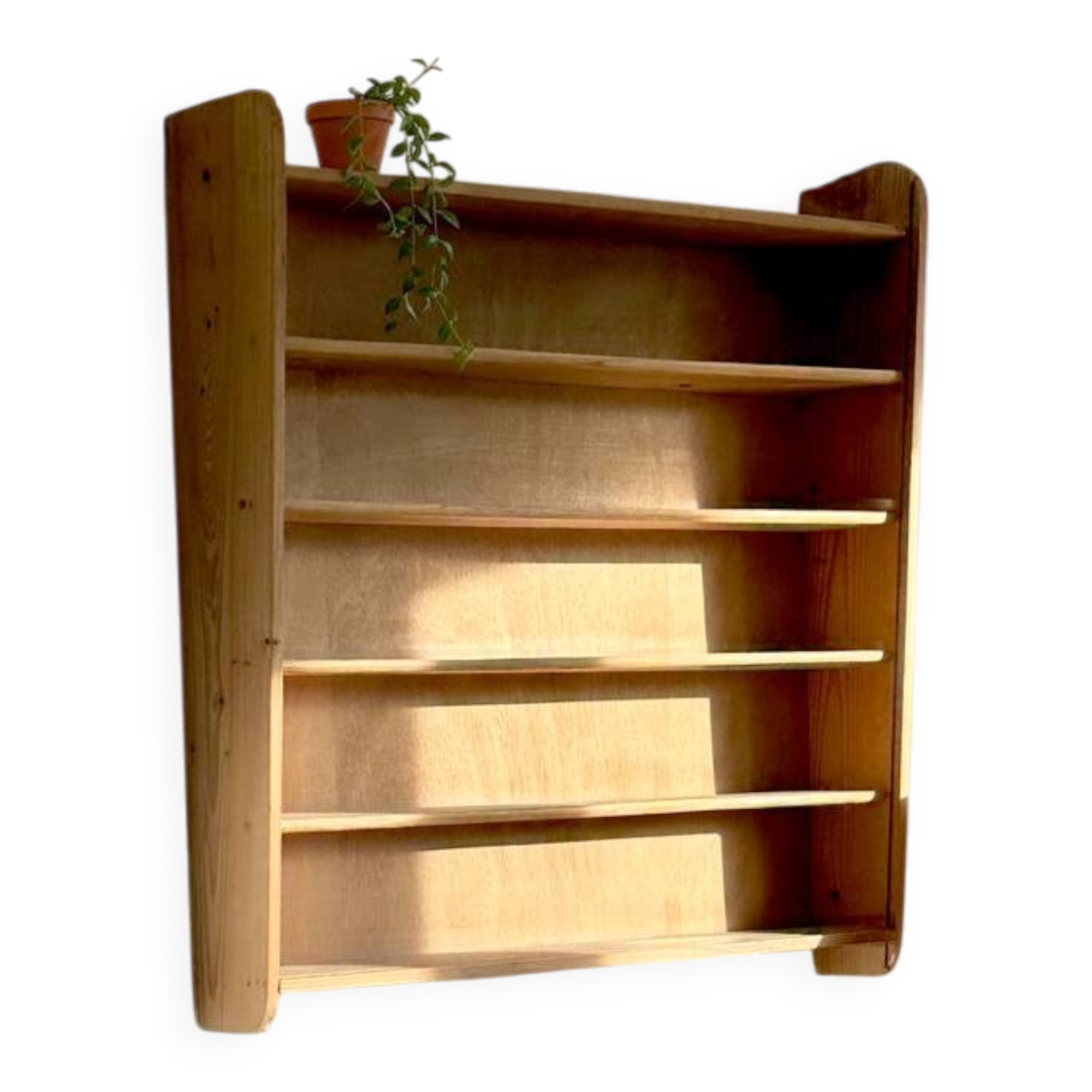 Hanging wooden shelf