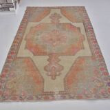 Orange & Beige Wool Handmade Rug sku 2607