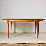 Scandinavian-style extendable teak table