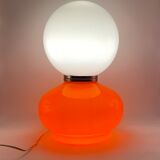 Space age red murano glass table lamp, 1970s