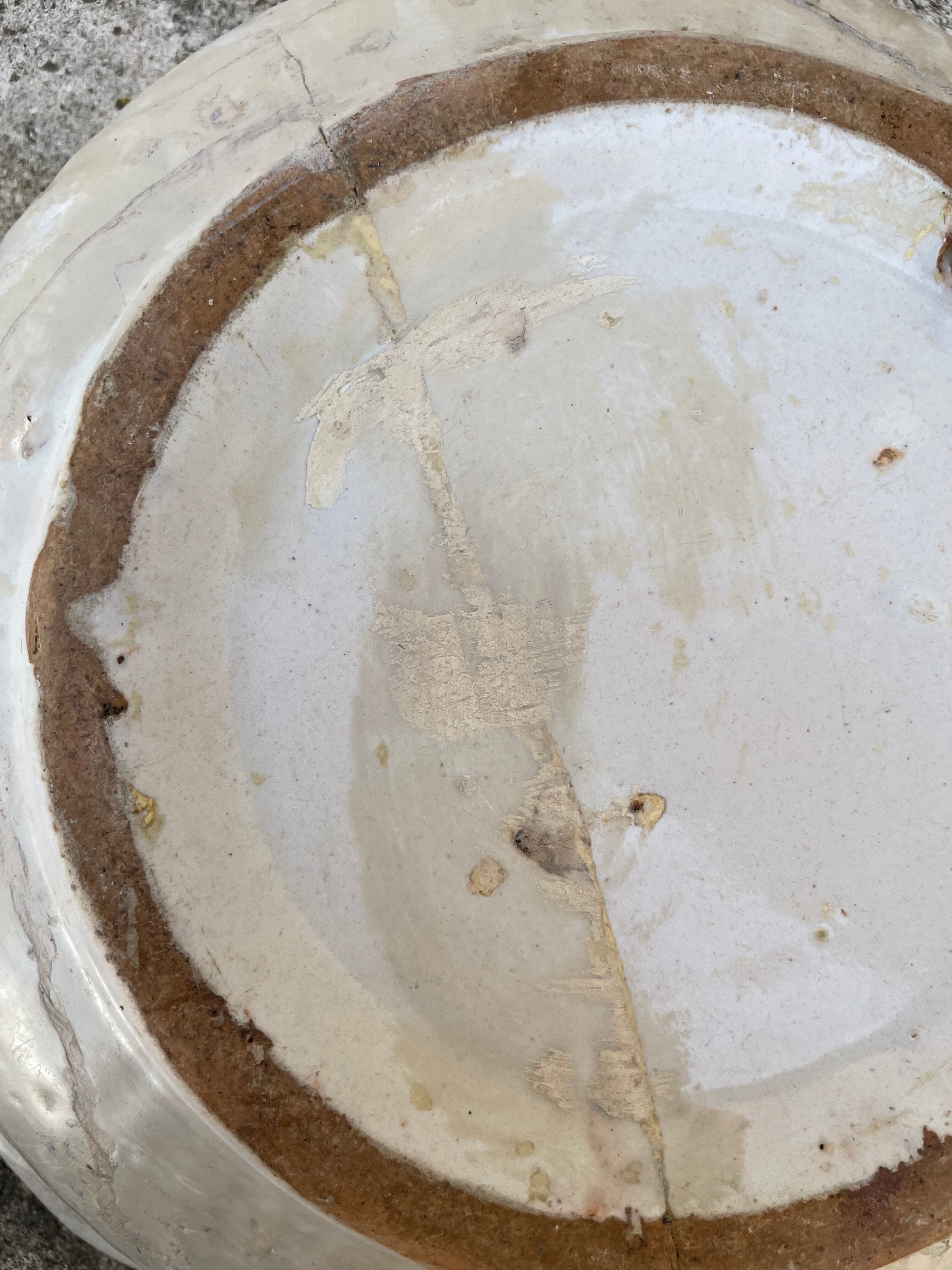 Antique dish with deer pattern