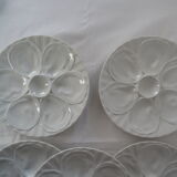 6 assiettes à huitres blanches  470112 Charles Pillivuyt porcelaine ancienne