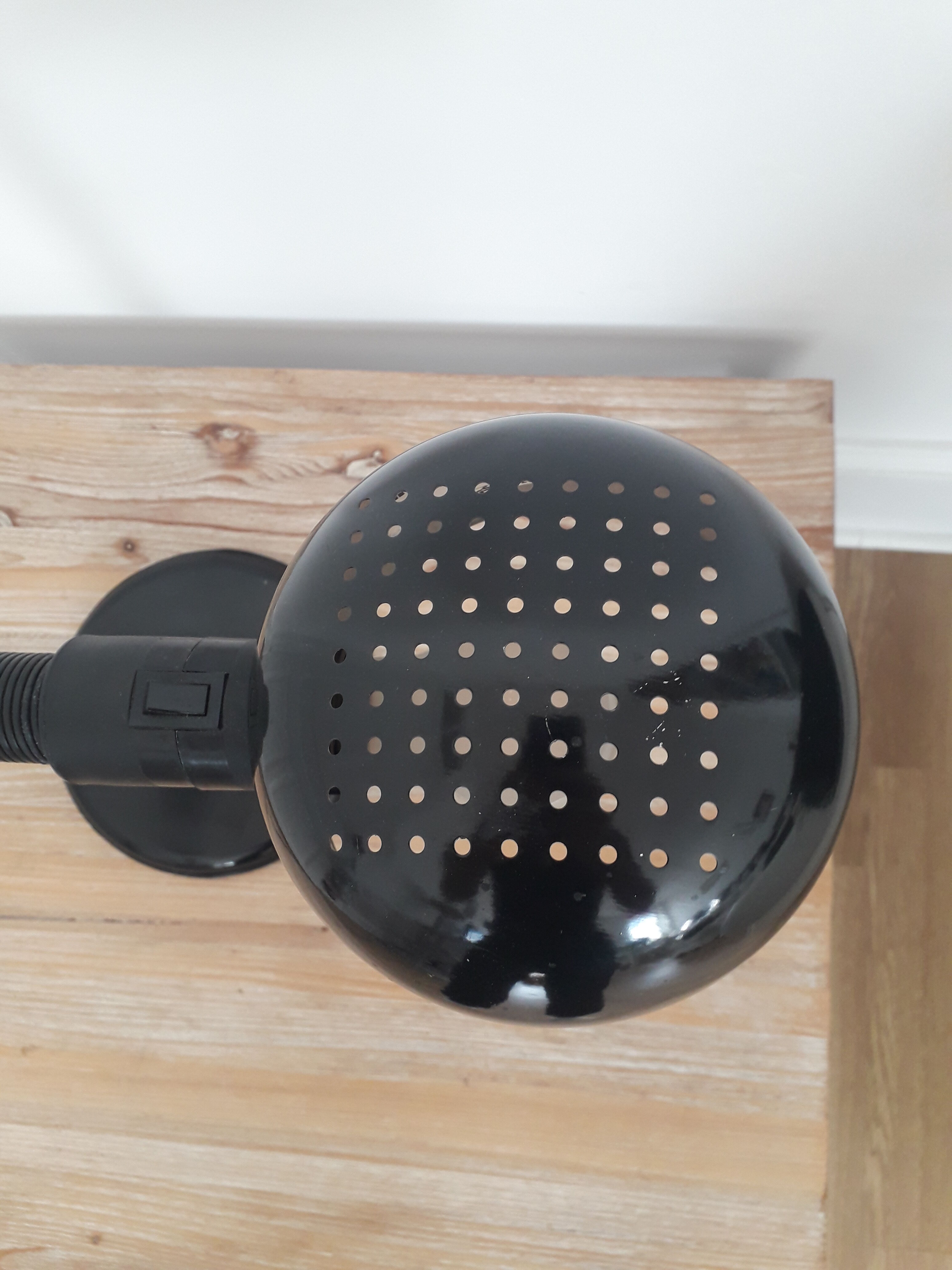 Vintage desk lamp-alda -sweden-typ 1+4a-black lacquered metal-1970