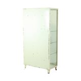 Old Metal Pharmacy Cabinet Medicine Cabinet Glass Industrial 1970s
