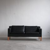 Mogens Hansen  black leather sofa