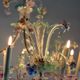 Large Venetian Rezzonico chandelier in multi-colored Murano glass, circa 1920