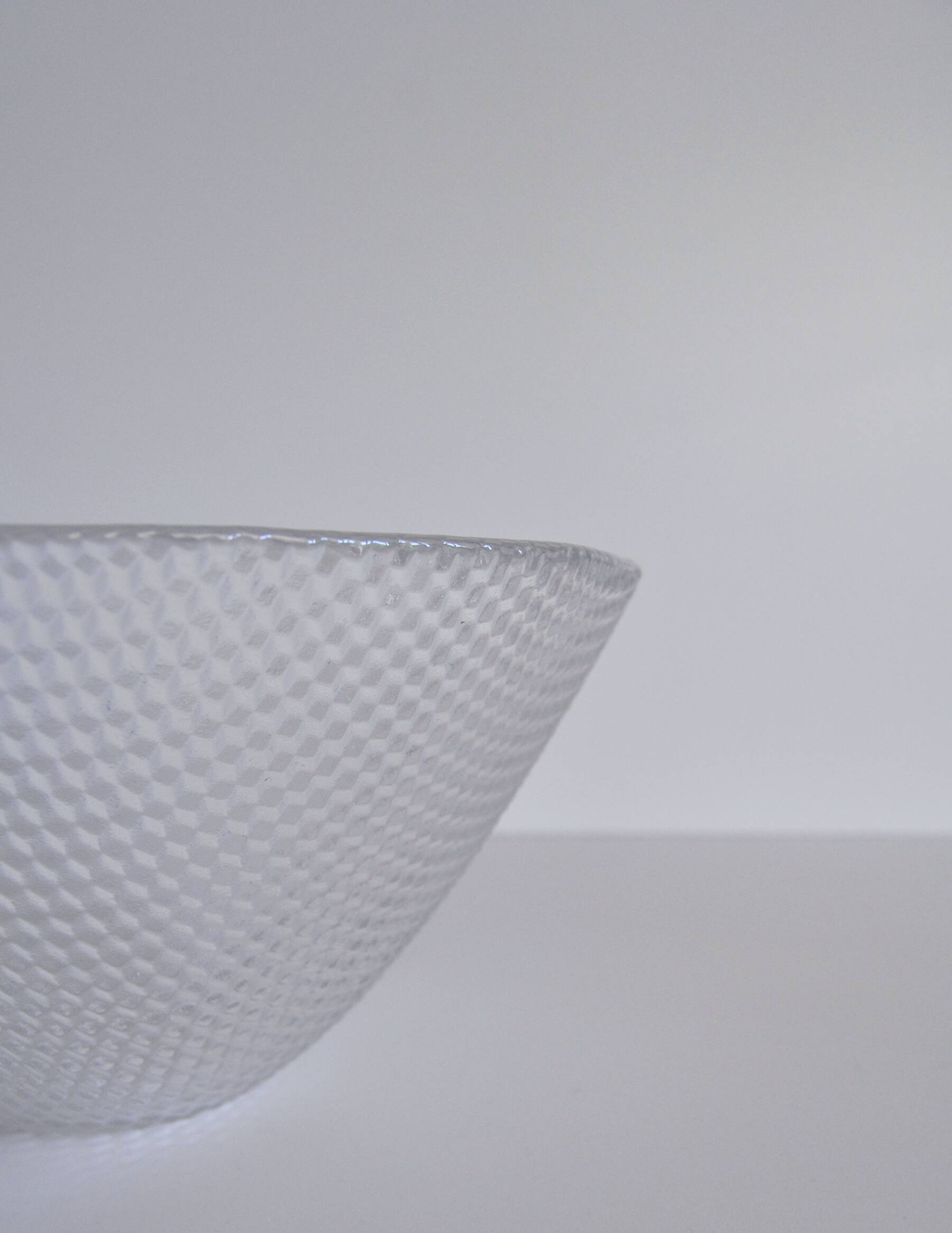 Glass bowl Trigona for Holmegaard, Denmark 1980s