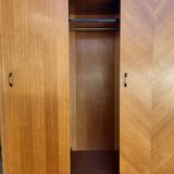 Light oak sliding door wardrobe, 1960