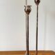 CANDLE HOLDER 3 Lights METAL Patinated Chrome