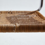 Tubular chair with wicker seat and backrest