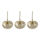 Set of three new electrified golden glass pendant lamps