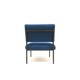3x Vintage blue armchairs from the 1970s