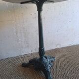 Round white marble bistro table