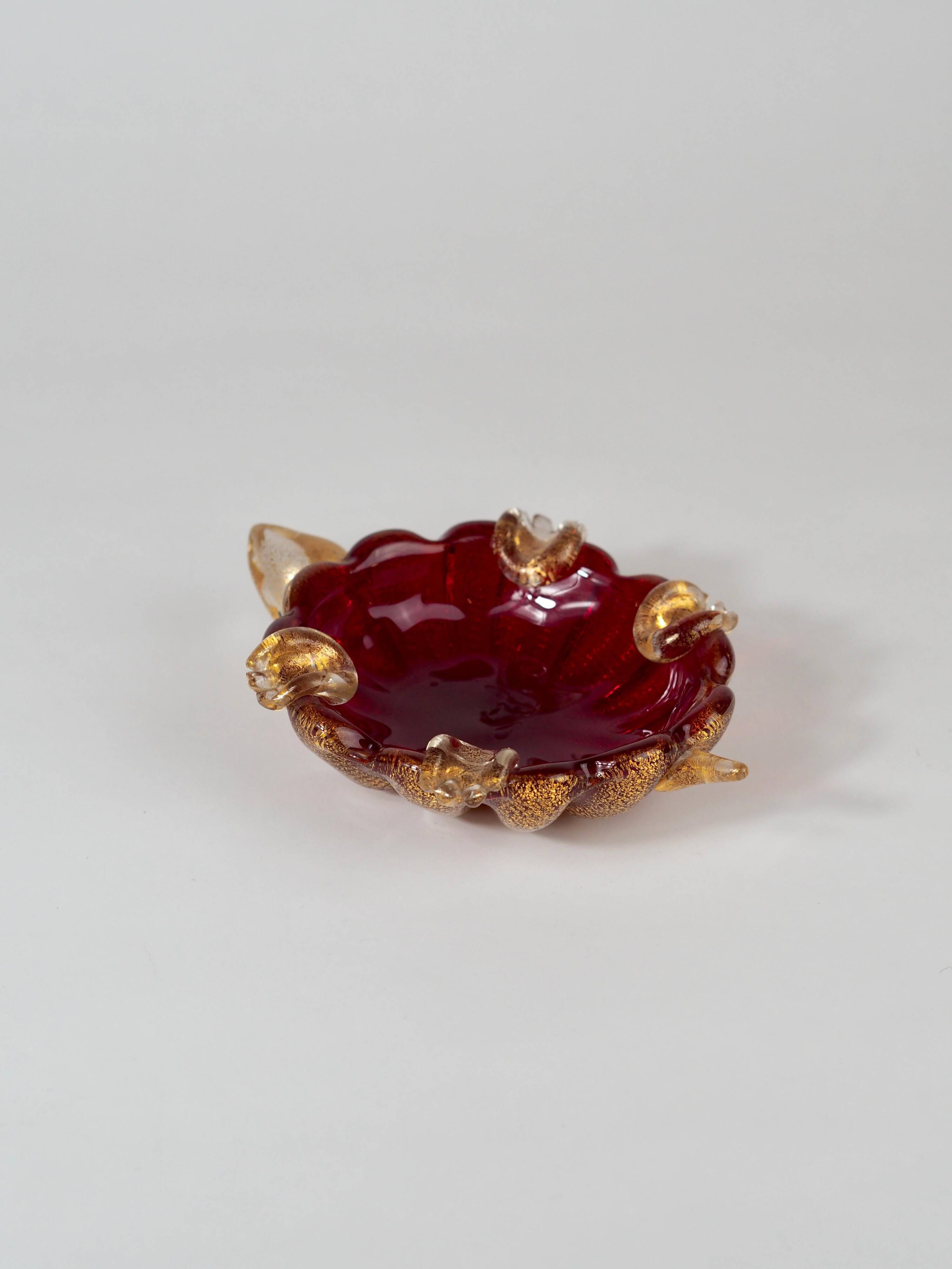 Sculpture de tortue et cendrier en verre de Murano du milieu du siècle par Barovier&Toso