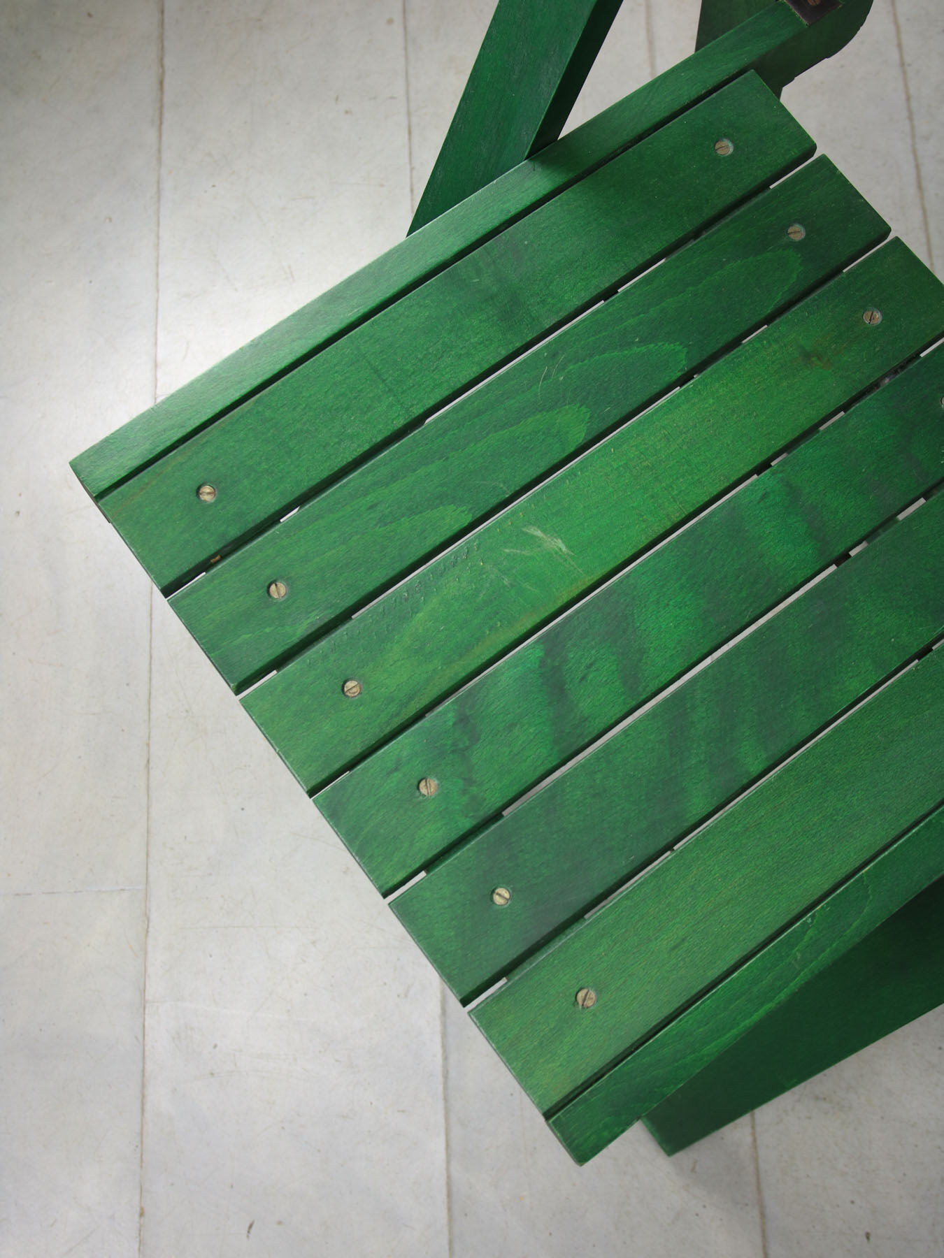 Vintage green folding chair