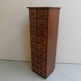 Antique oak apothecary cabinet with drawers