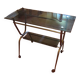 1970s glass and brass table