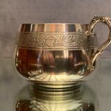 Lunch cup in silver metal Regency style
