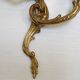 Pair of Elegant French Bronze Opposite Acanthus Leaf Double Wall Sconces