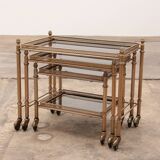 Trolleys three tables made in France in the 1950s.
