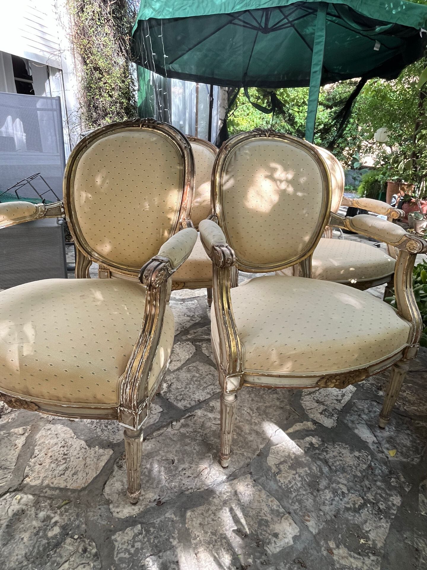 4 fauteuils Cabriolet Style Louis XVI