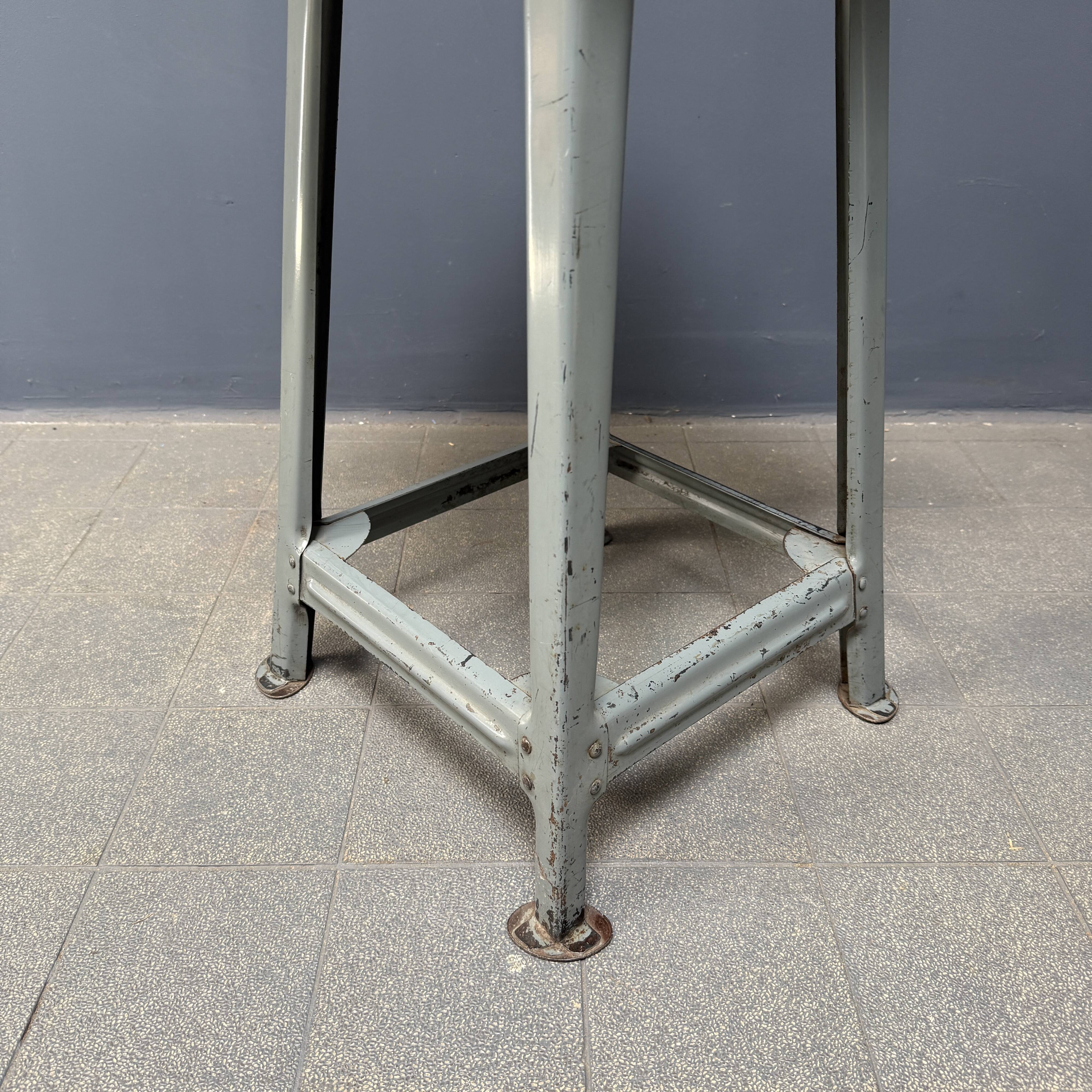 High industrial metal workshop chair