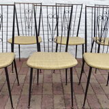 Set of 6 vintage chairs by Colette Gueden