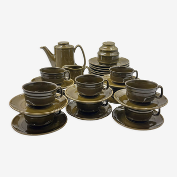 Olive green vintage coffee service