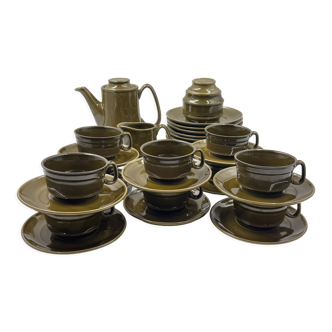 Olive green vintage coffee service