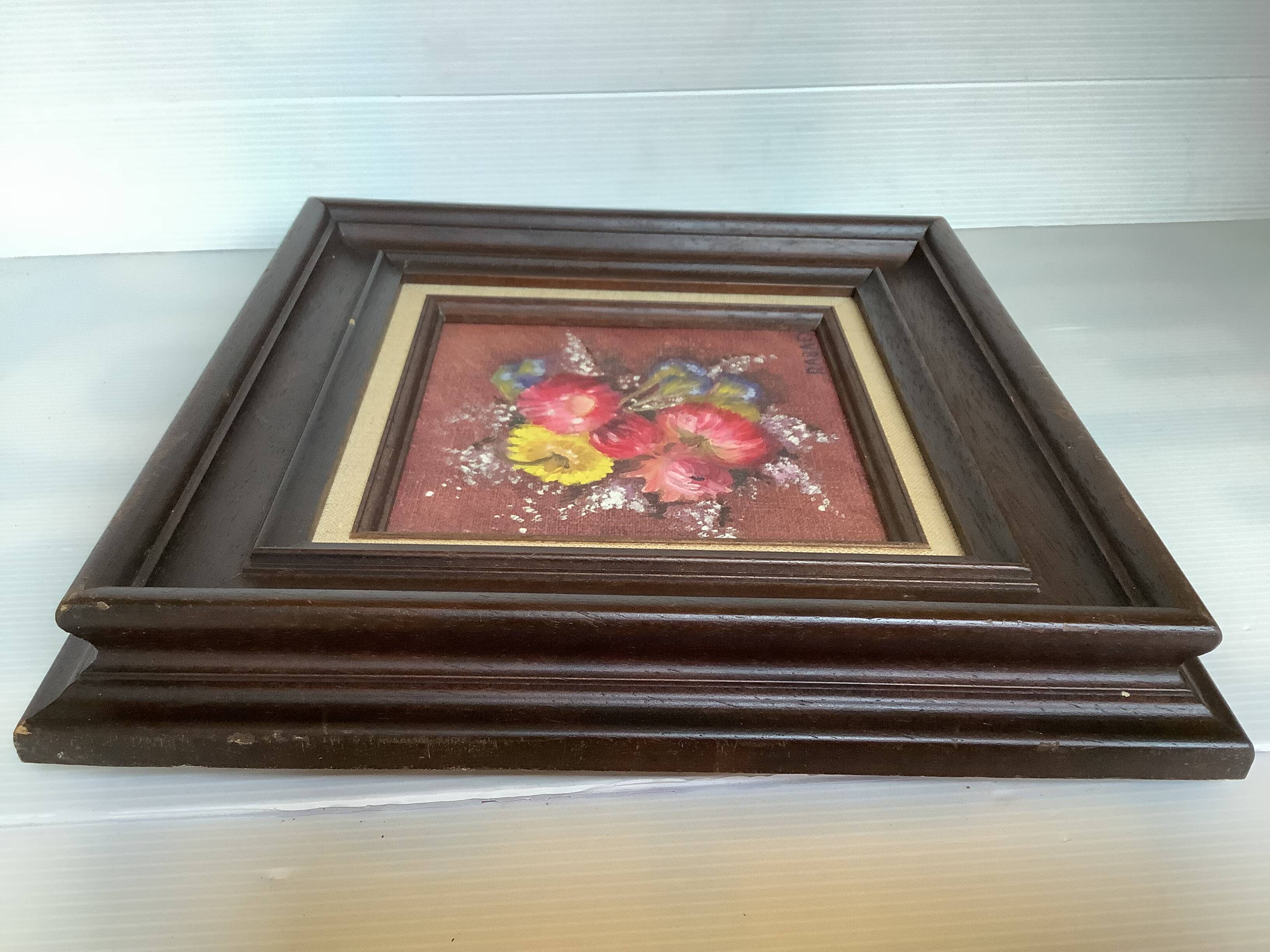 Bouquet of flowers oil on canvas painting Rabaey