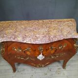 Louis XV style marquette chest of drawers