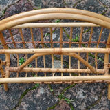 Magazine holder bamboo, vintage 60s