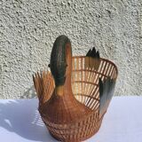 Vintage swan basket