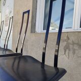 Set of 4 chairs Design Italy signed Cattelan 1980 vintage