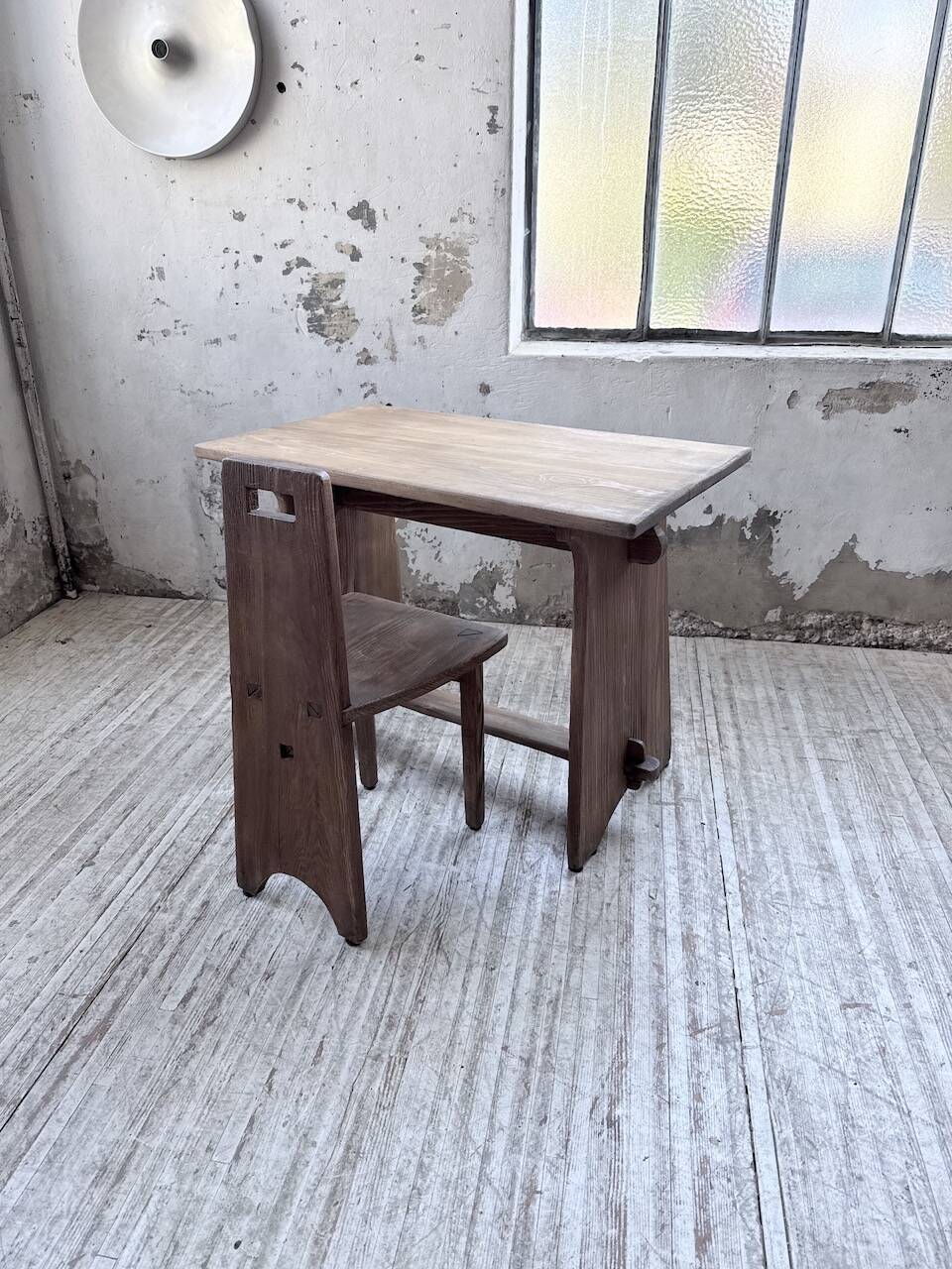 Brutalist office chair set from the 1950s.