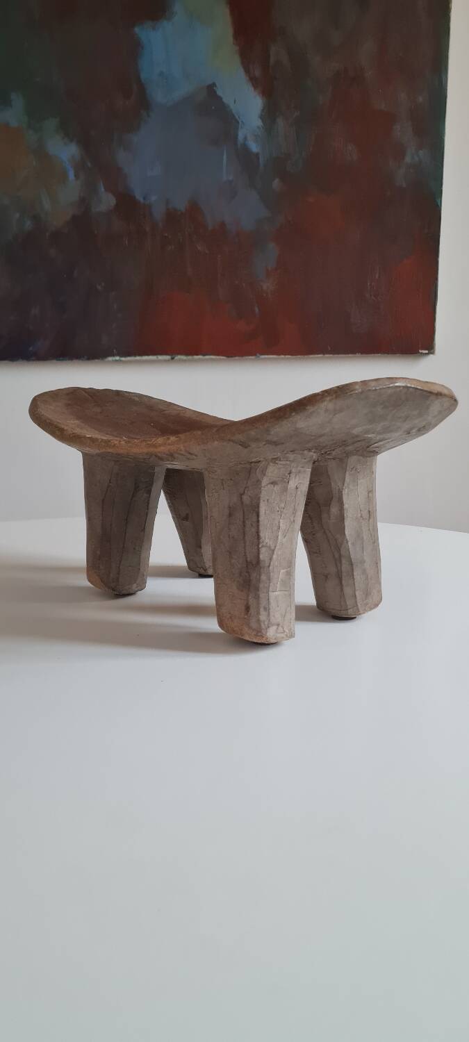 Vintage wooden Senufo stool circa 1960