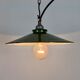 Industrial Green Enamel Light, 1950s