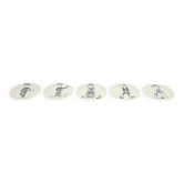5 dessous de verre en céramique par Bjørn Wiinblad, années 1960