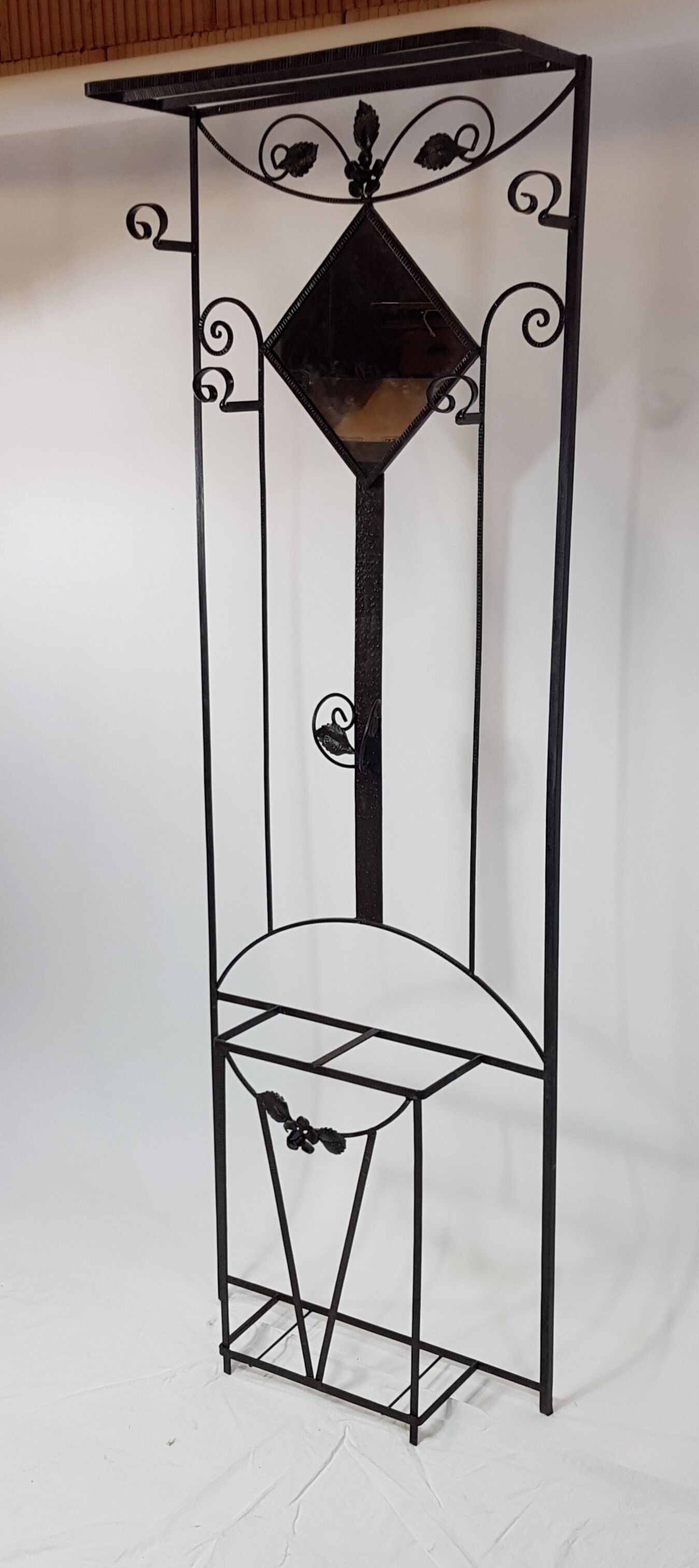 Wardrobe Coat rack art Deco wrought iron 1930