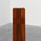 Art Deco oak and red marble pedestal or side table, France 1920s