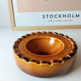 Cendrier céramique ambré années 60