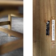 Vintage Mid-Century Scandinavian Modern Low Brown Oak Coffee Table