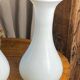 Pair of white opaline vases
