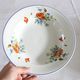 Set of 6 hollow plates of Salins, Poppy pattern, opaceline, vintage