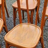 Set of 6 old bistro chairs