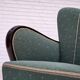 1960s, Danish armchair, green and beige furniture wool.